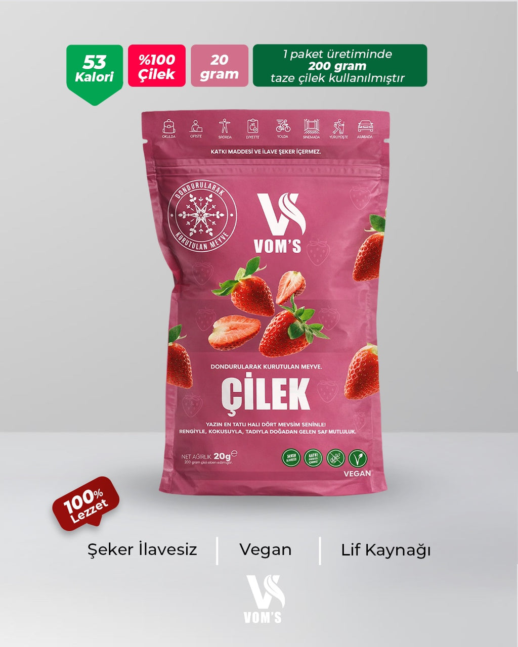Dondurularak Kurutulmuş Meyve Cipsi - 5'li Tanışma Paketi 5x20 gr