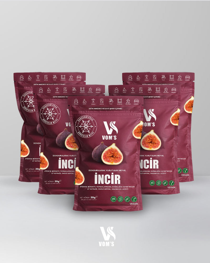 Dondurularak Kurutulmuş Meyve Cipsi - Freeze Dried 5'li İncir Tanışma Paketi 5x20gr
