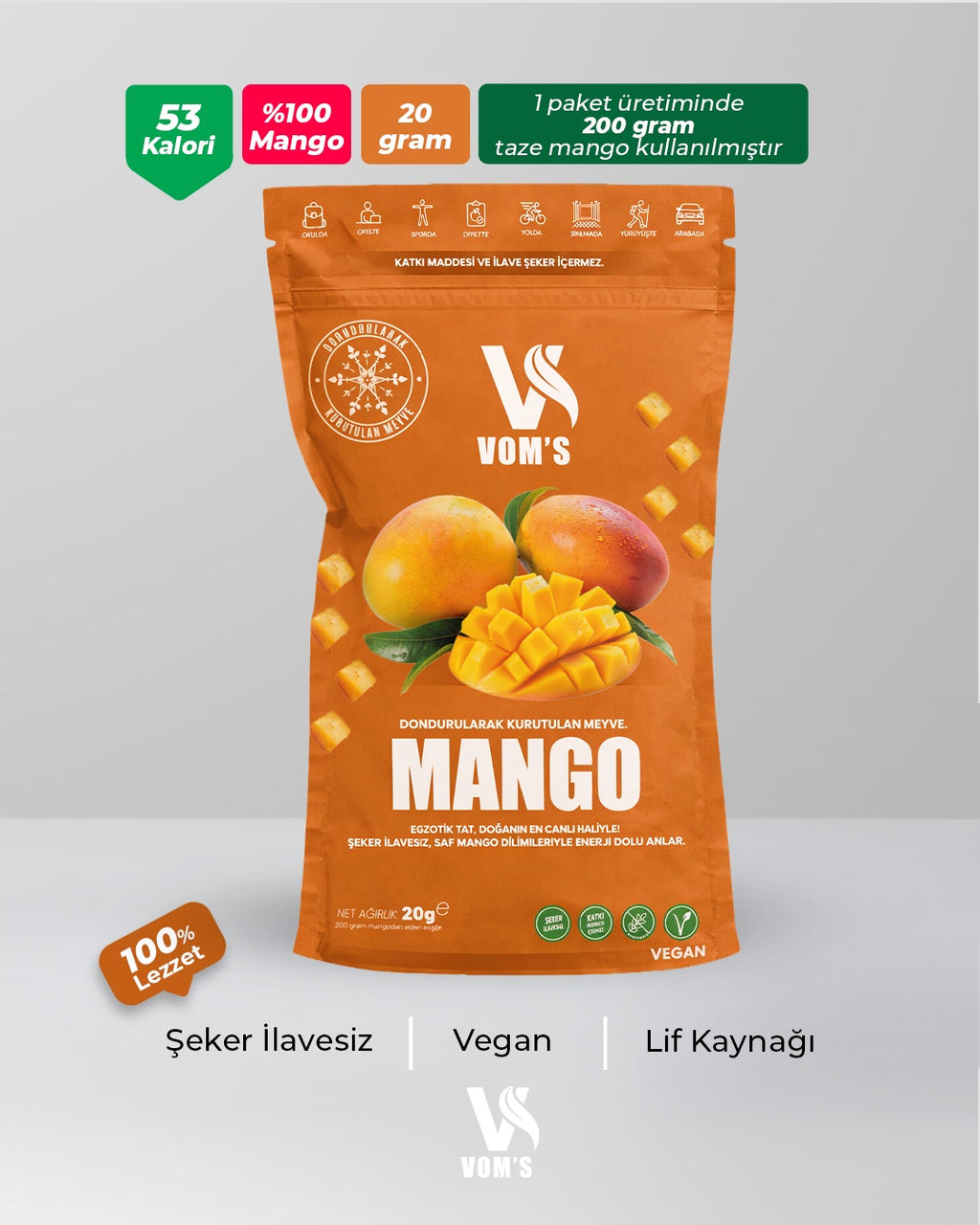 Dondurularak Kurutulmuş Meyve Cipsi - 5'li Tanışma Paketi 5x20 gr